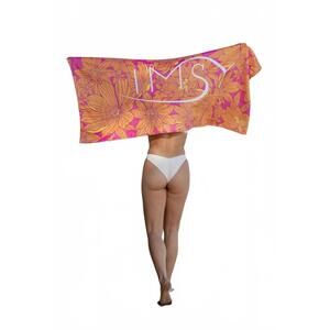 NEW IMSY beach ready large towel in begonia